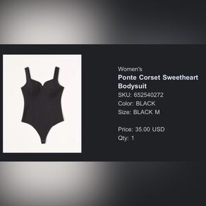 Bodysuit with sweetheart neckline. Like new.